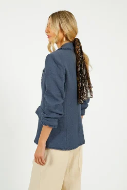 Cinq A Sept 5A7 Boucle Khloe Blazer in Shadow