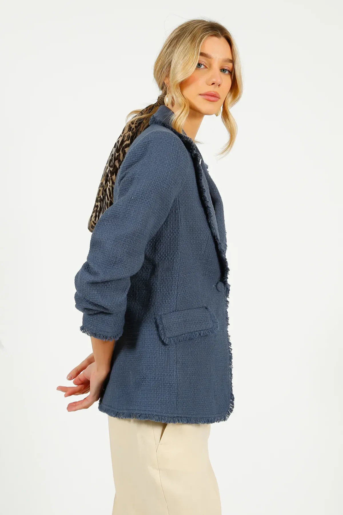 Cinq A Sept 5A7 Boucle Khloe Blazer in Shadow