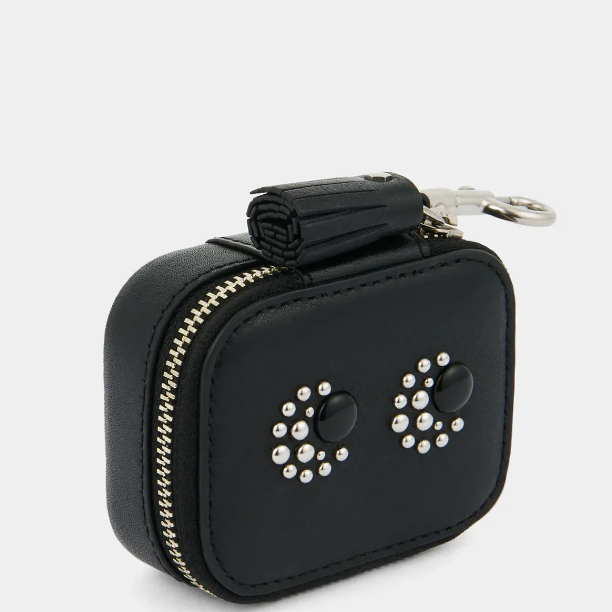 Anya Hindmarch AH Earphone Case Studded Eyes in Black
