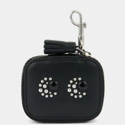 Anya Hindmarch AH Earphone Case Studded Eyes in Black
