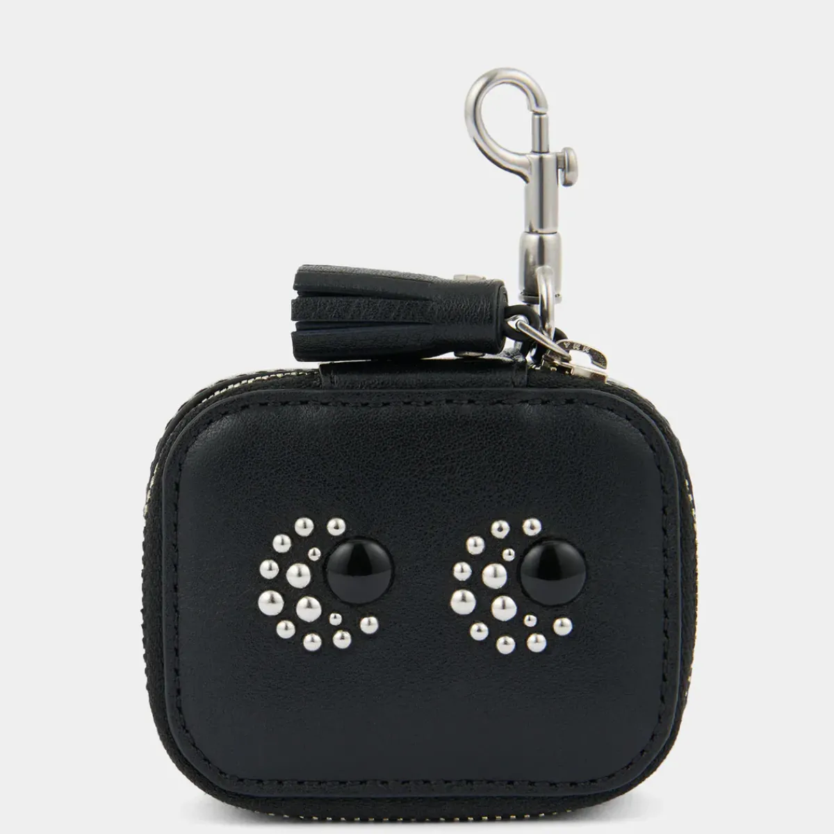 Anya Hindmarch AH Earphone Case Studded Eyes in Black