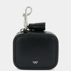 Anya Hindmarch AH Earphone Case Studded Eyes in Black