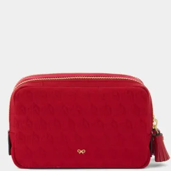 Anya Hindmarch AH Organiser Duo Pouch in Magenta