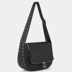 Anya Hindmarch AH Vere New Shoulder Bag with Studs in Black