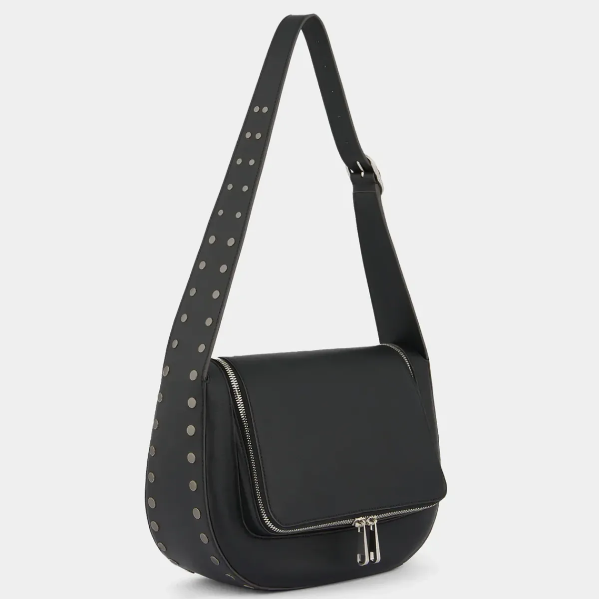 Anya Hindmarch AH Vere New Shoulder Bag with Studs in Black