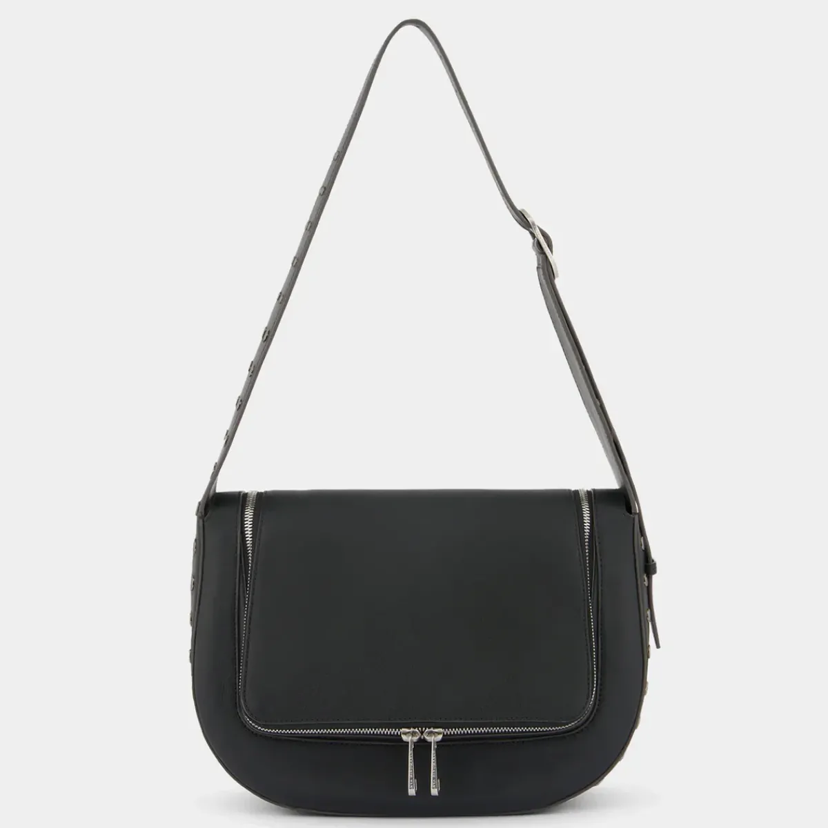 Anya Hindmarch AH Vere New Shoulder Bag with Studs in Black