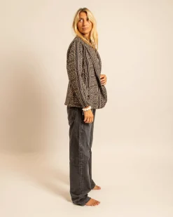 AOKYANOS Cuba Printed Mendoza Jacket in Black