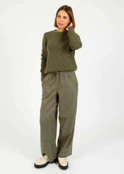 American Vintage AV Dirow Trousers in Taupe Stripe