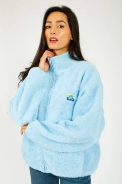American Vintage AV Hoki Fleece Jacket in Polar Blue