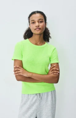 American Vintage AV Sonoma 28 SS Tee in Apple Fluro