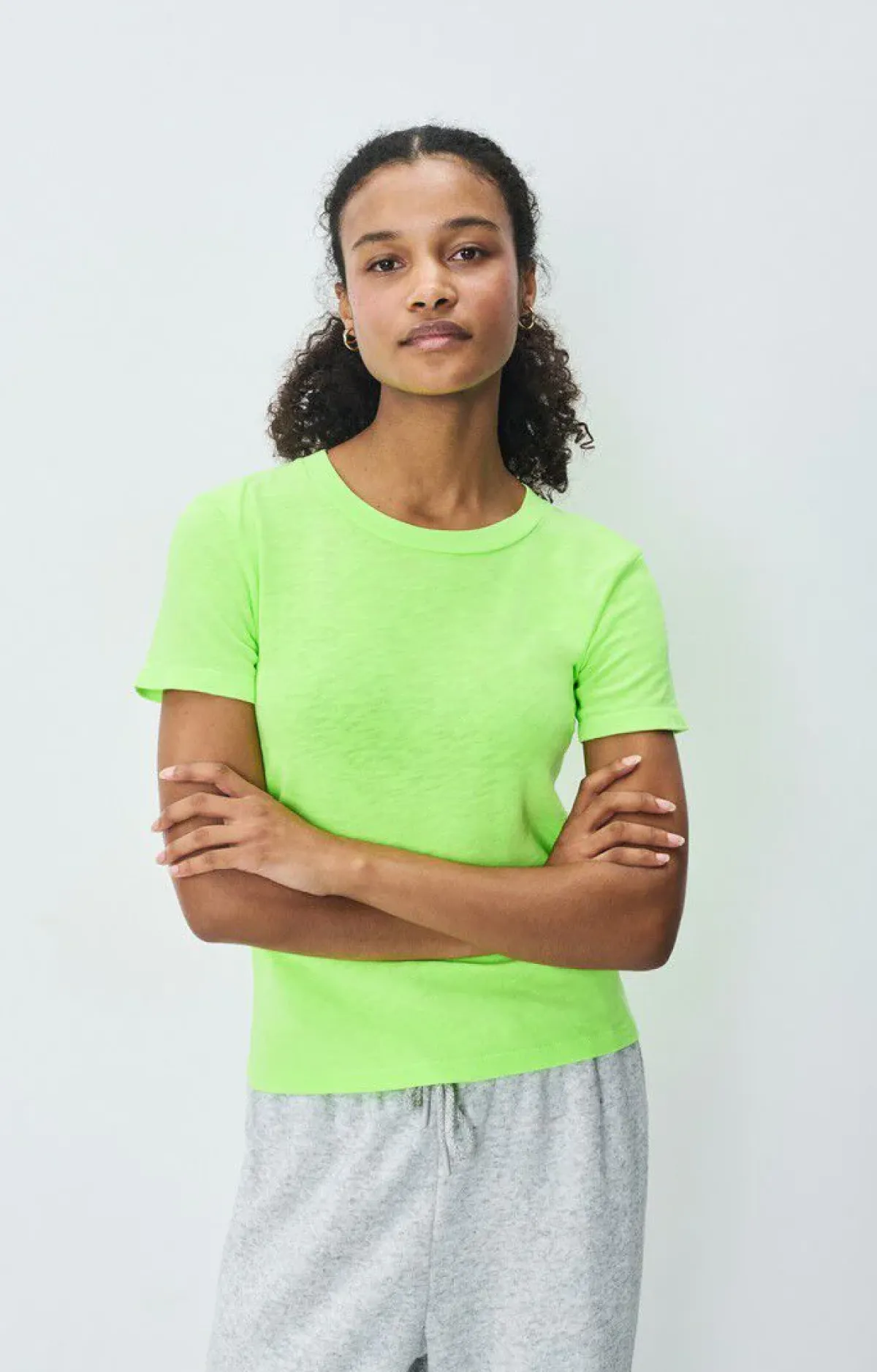 American Vintage AV Sonoma 28 SS Tee in Apple Fluro