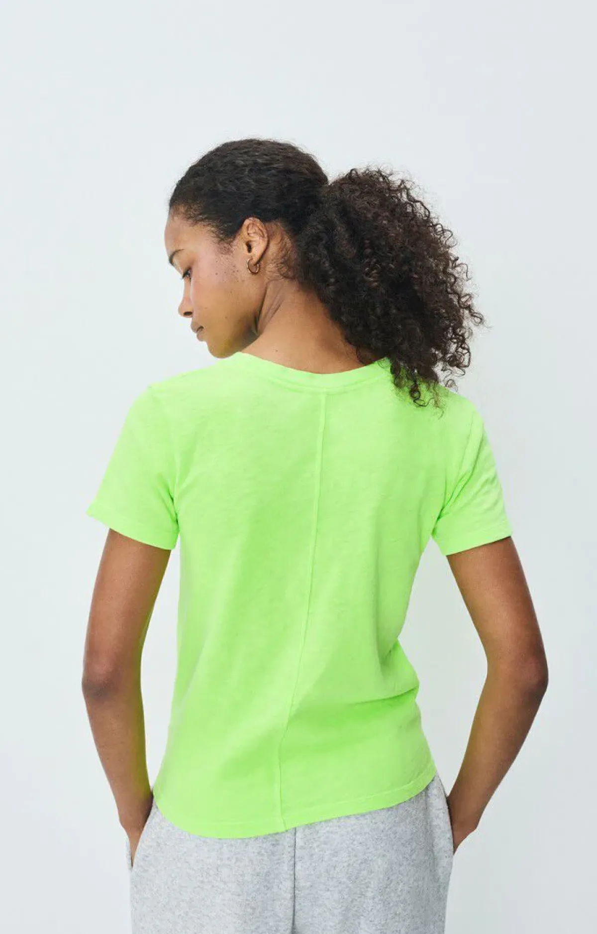 American Vintage AV Sonoma 28 SS Tee in Apple Fluro