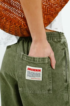 American Vintage AV Uzatown Trousers in Olive