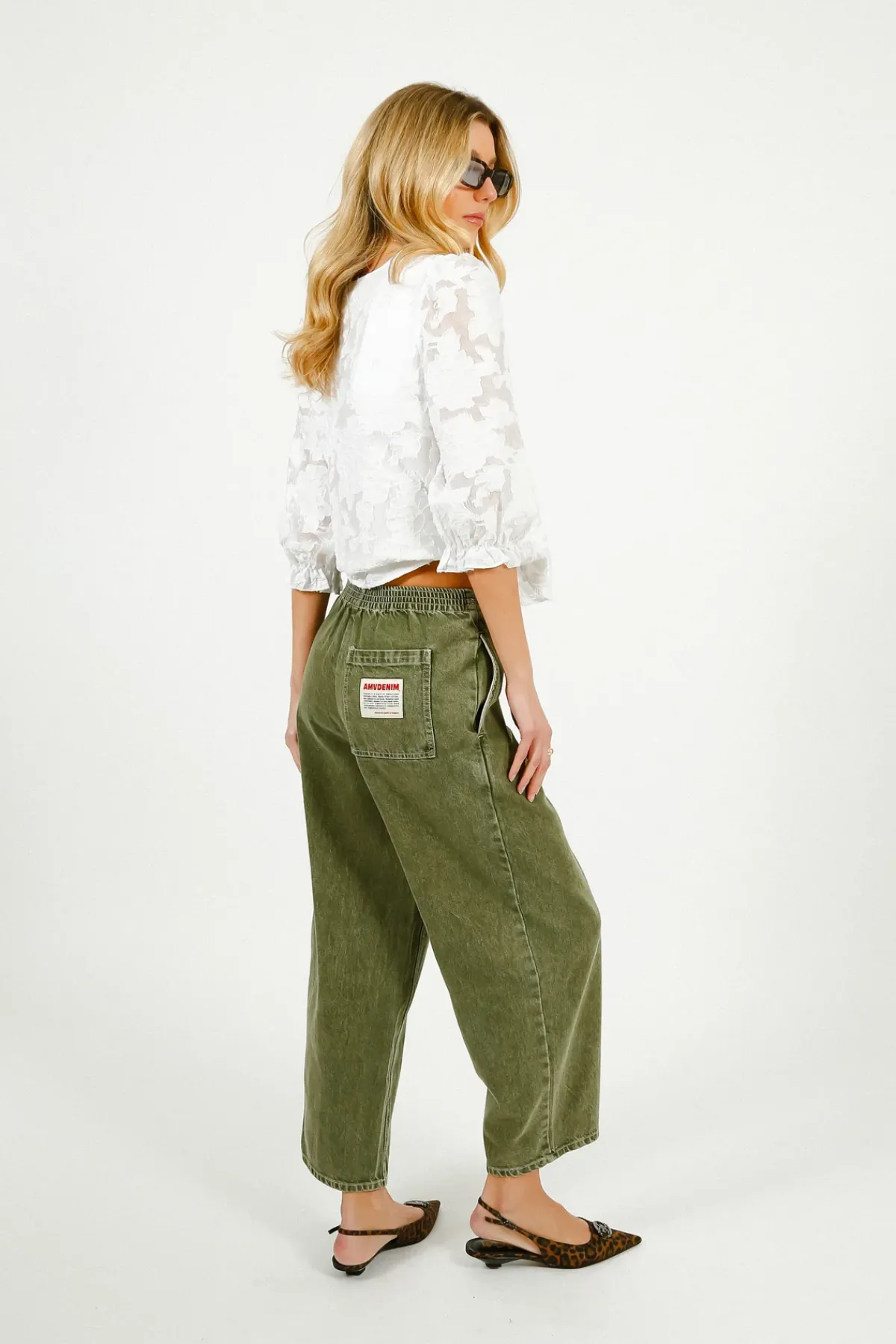 American Vintage AV Uzatown Trousers in Olive