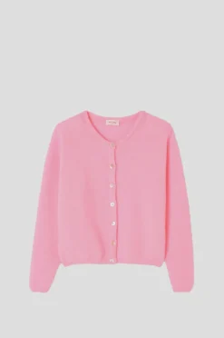 American Vintage AV Vitow Knit Cardi in Rose Chine