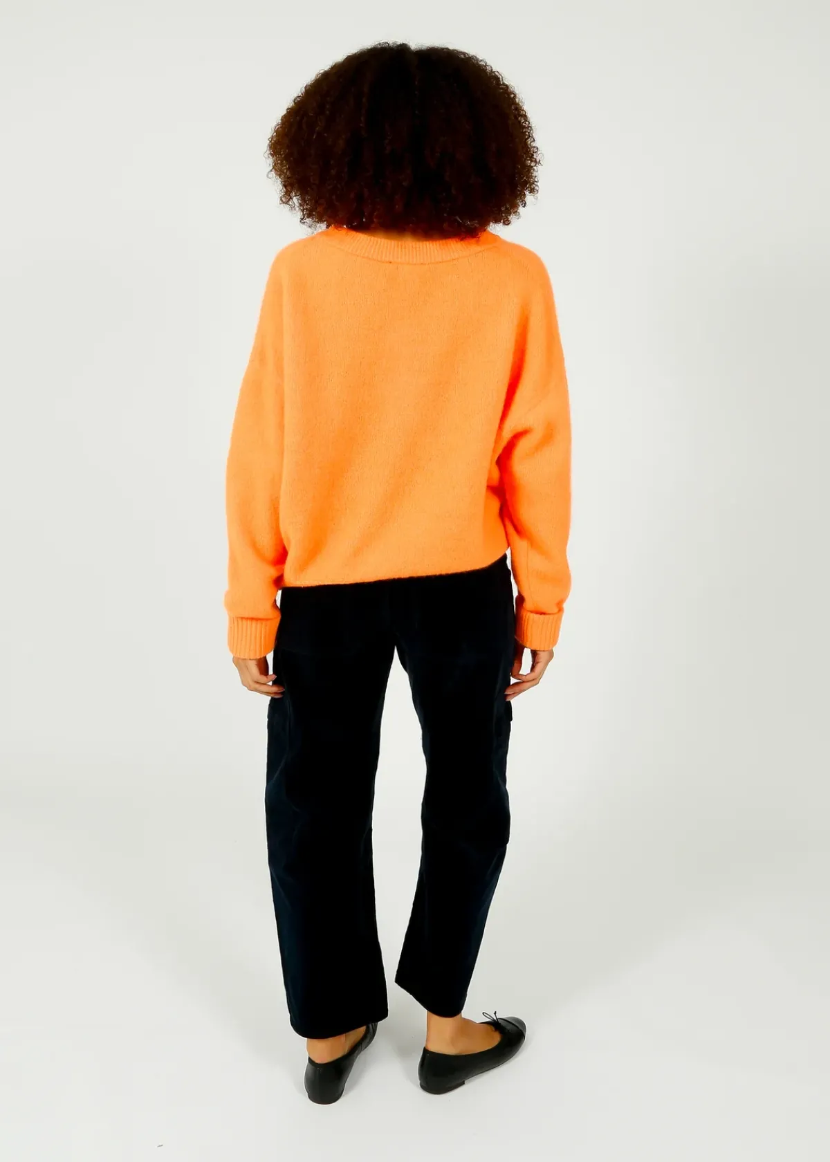 American Vintage AV Vitow Knit in Carrot Fluro
