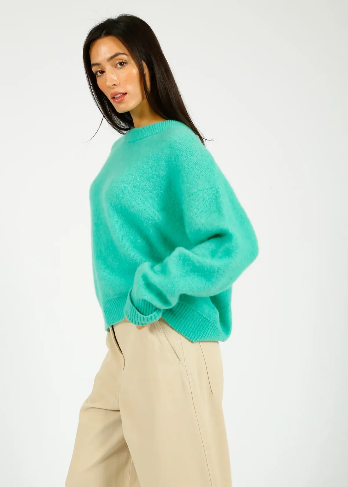 American Vintage AV Vitow Knit Jumper in Riviera Chine