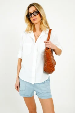 Bella Dahl BD Callie Ruffle Short in Malibu Mist Wash