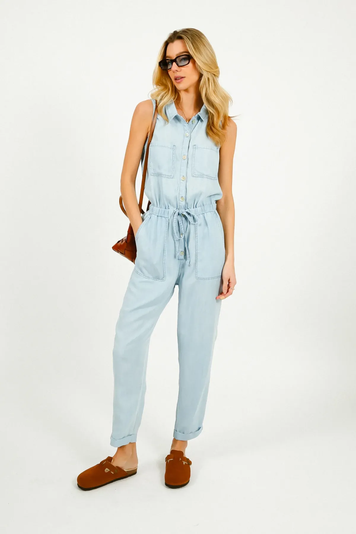 Bella Dahl BD Pocket Jumpsuit in Coastal Spray