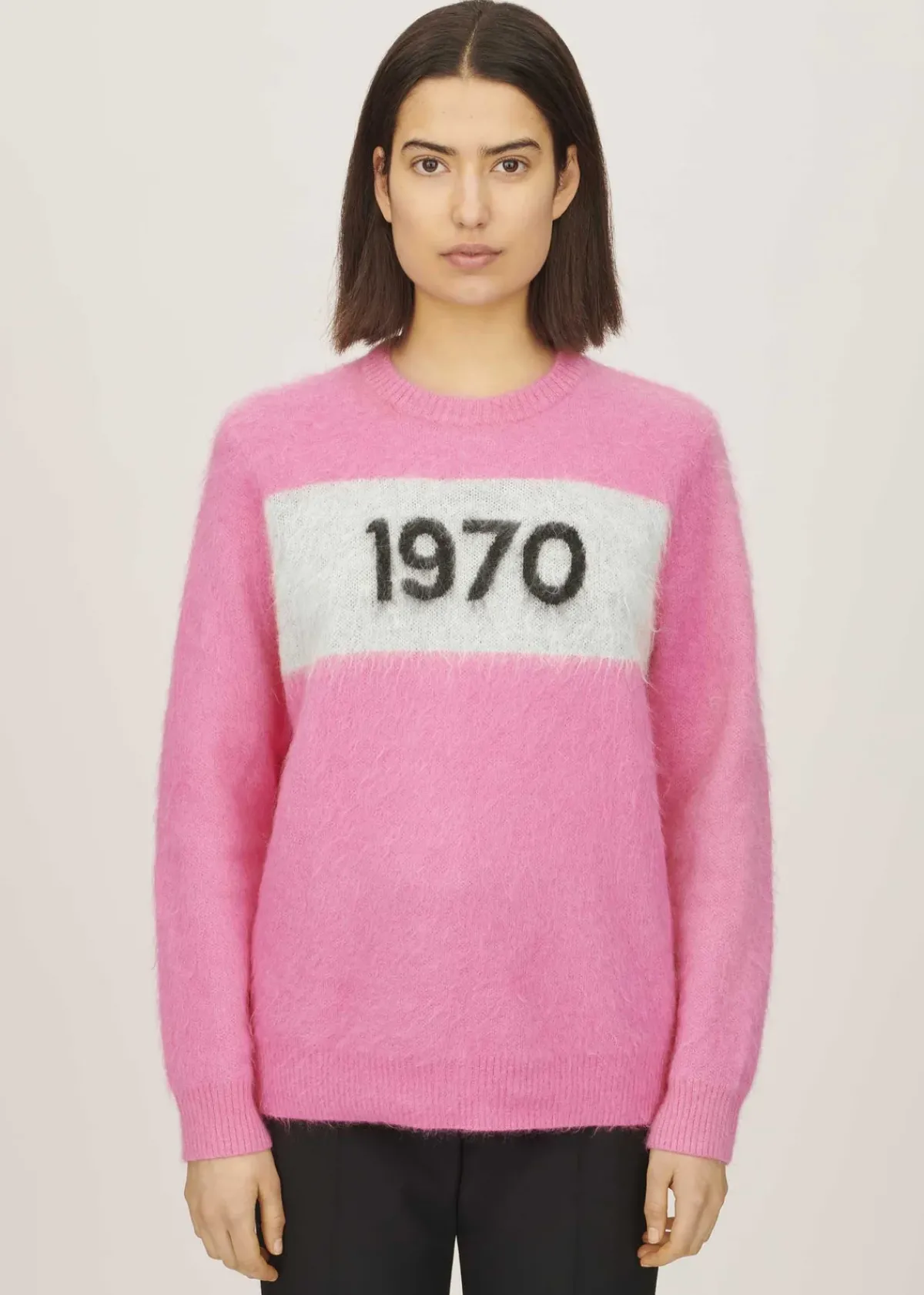 Bella Freud BF 1970 Mohair Knit in Flamingo Pink
