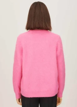 Bella Freud BF 1970 Mohair Knit in Flamingo Pink