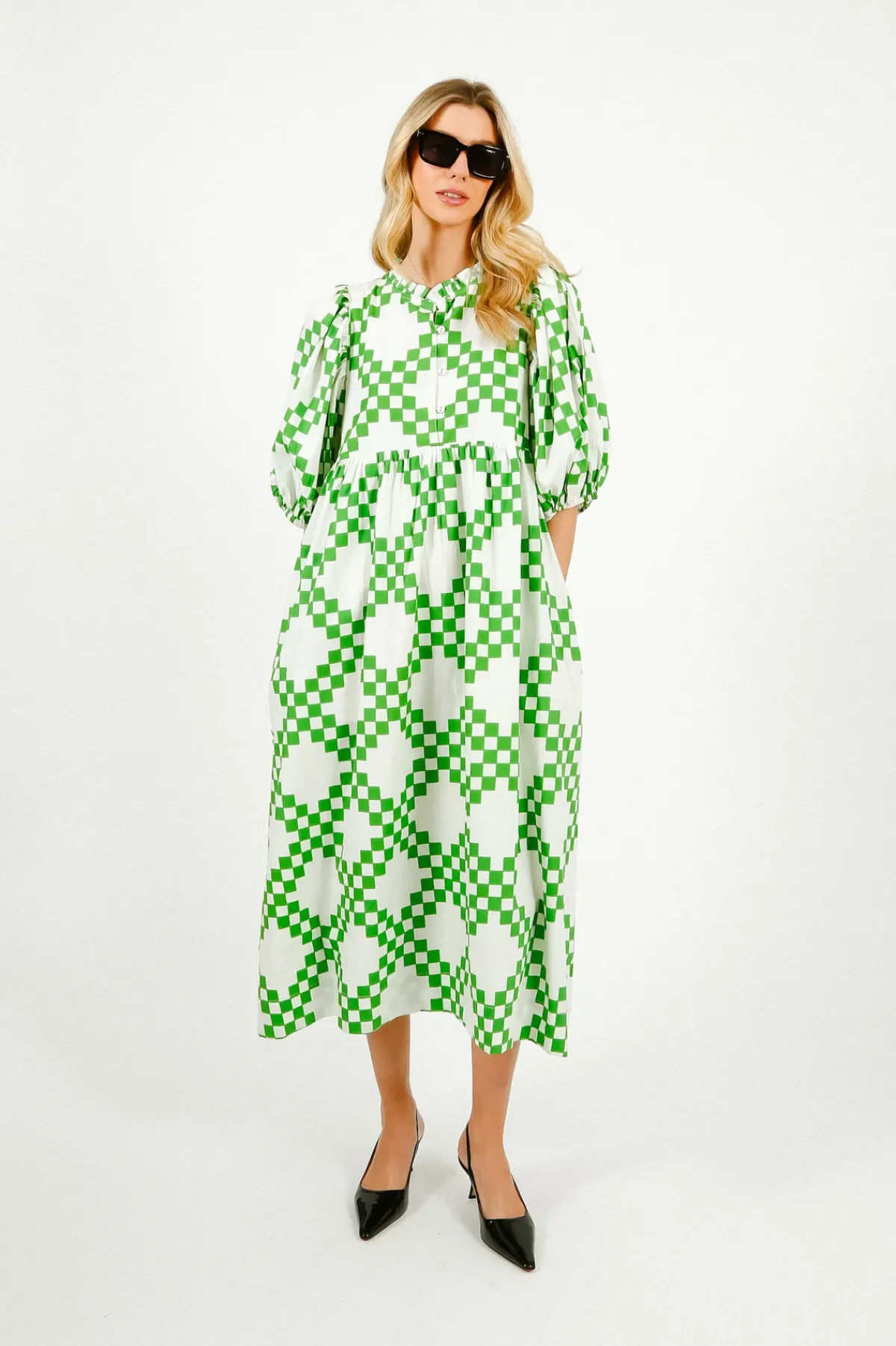 Bonte Briony Dress in Apple Green