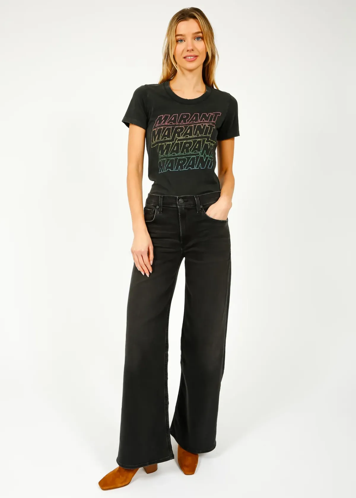 Citizens of Humanity COH Loli Mid Rise Baggy Jeans in Reflection