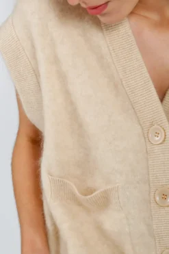Colorush C-RUSH Brushed Palm Cardi in Almond