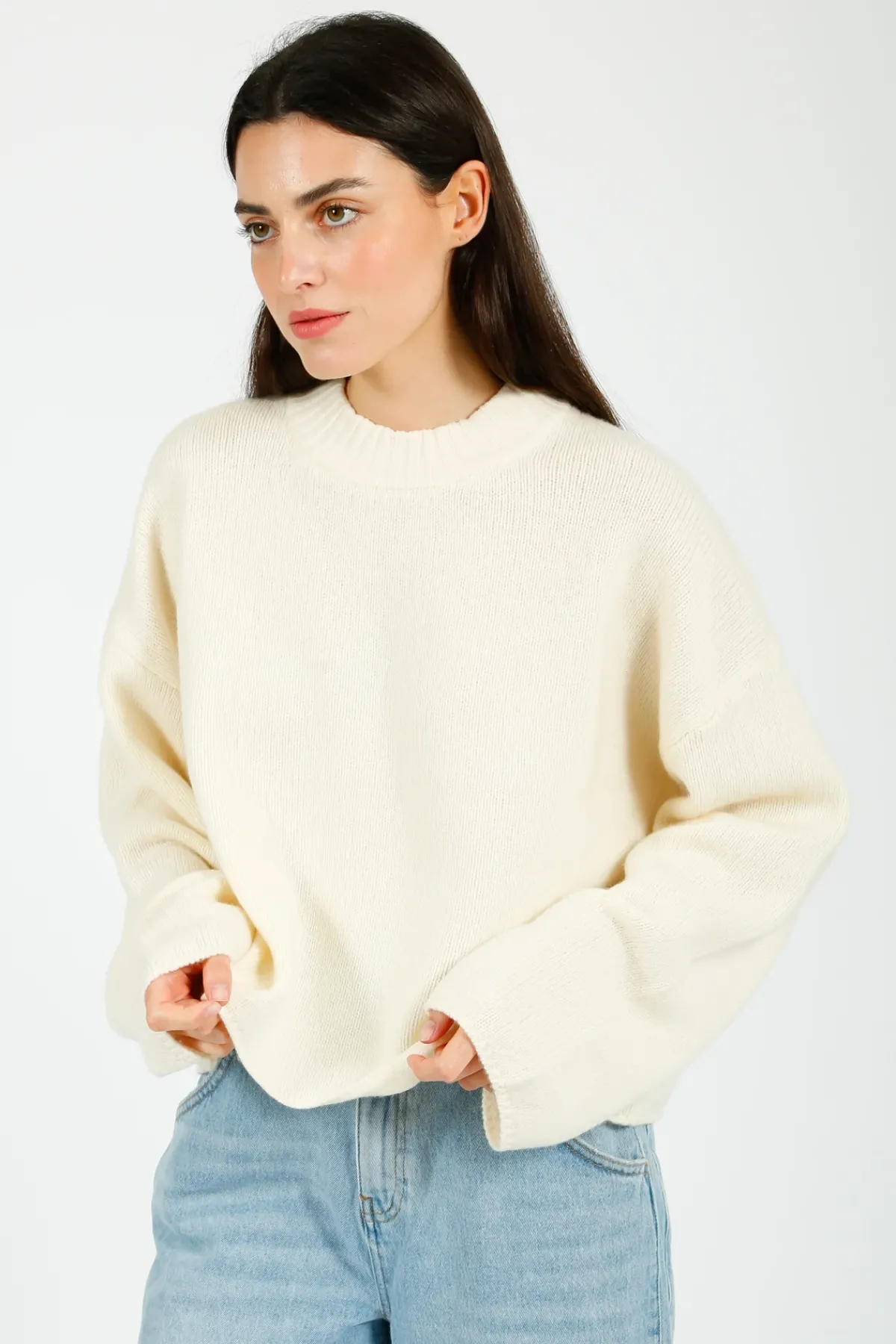 DAY Felice Soft Lambswool Jumper in Ivory