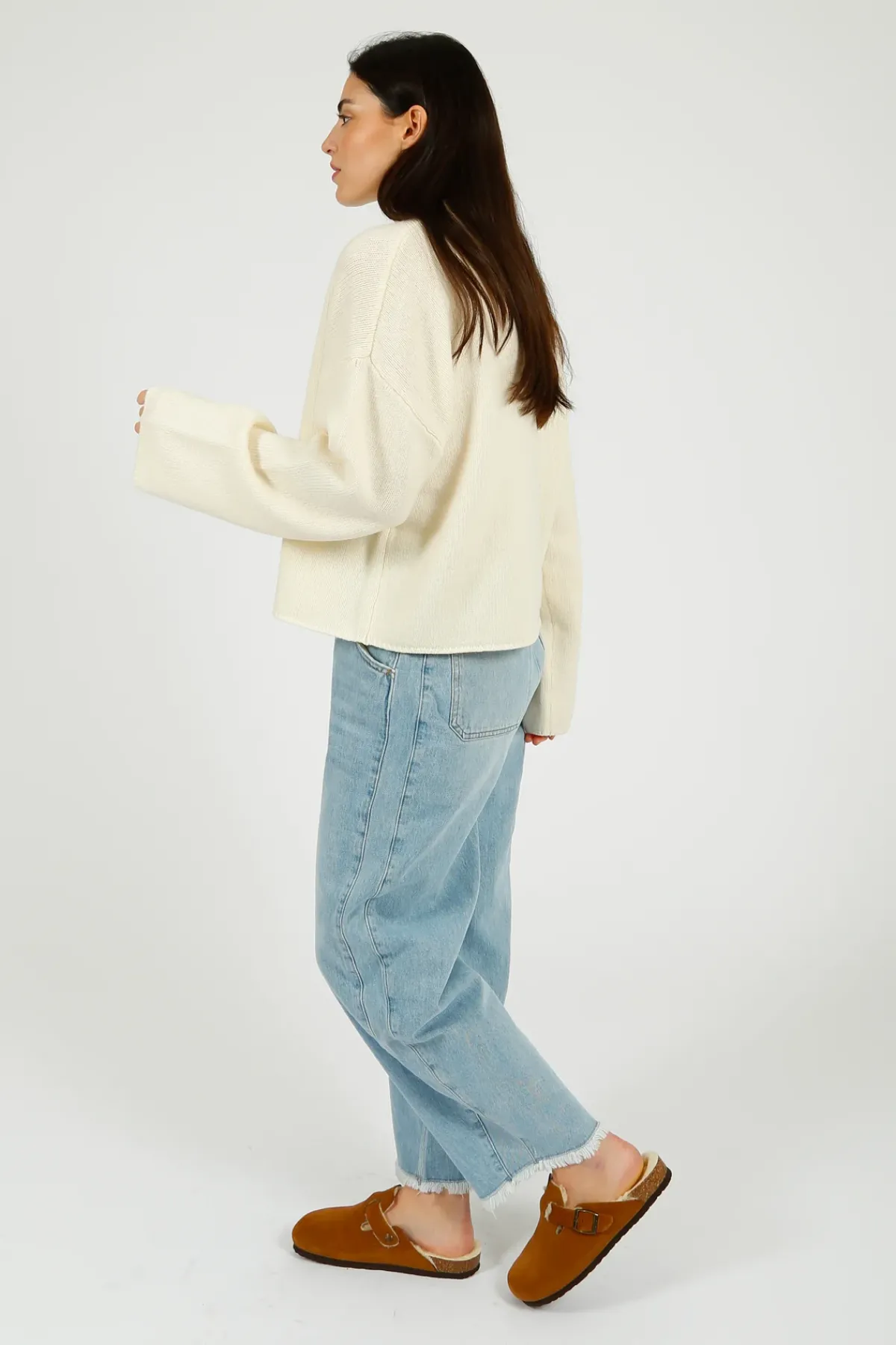 DAY Felice Soft Lambswool Jumper in Ivory