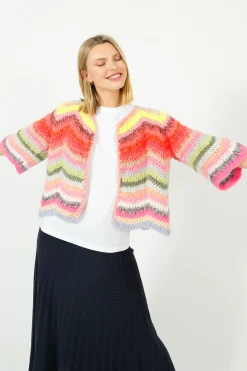 Dawn X Dare Du0026D Ginza Cardigan in Bold Multi