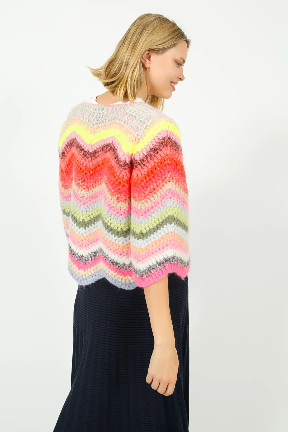 Dawn X Dare Du0026D Ginza Cardigan in Bold Multi
