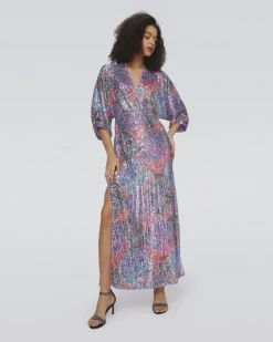 Diane Von Furstenberg DVF Jessel Dress in Rose Blue