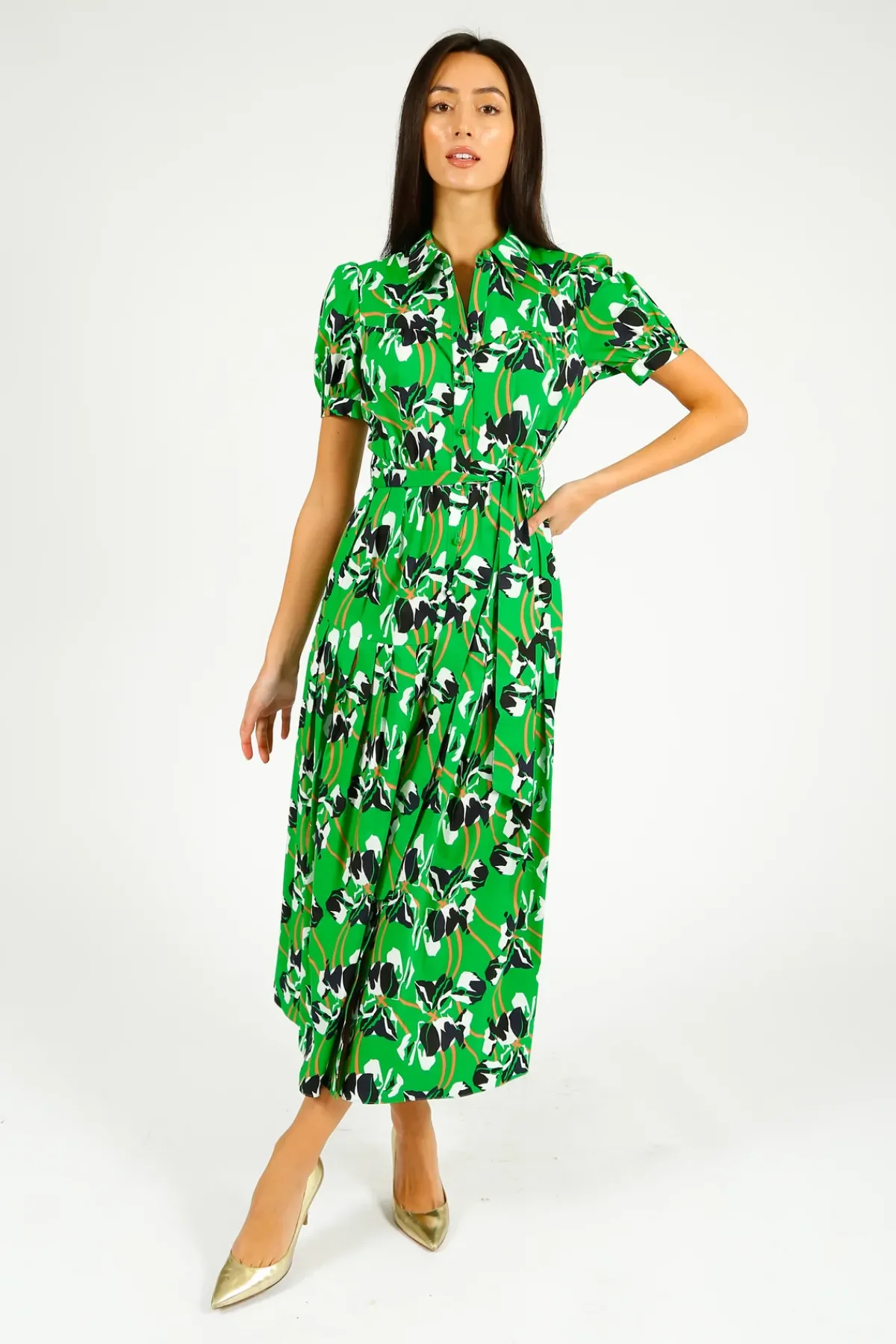 Diane Von Furstenberg DVF Jonah Dress in Iris Green