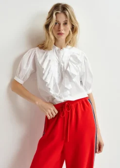 Essentiel Antwerp EA Hamadeus Ruffle Detail Shirt in White