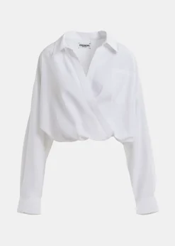 Essentiel Antwerp EA Hare Wide Wrap Shirt in White