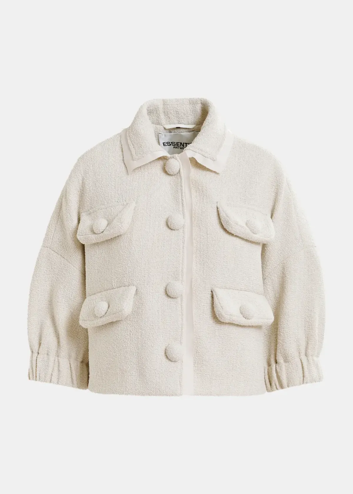 Essentiel Antwerp EA Hecks Cropped Jacket in Sour Cream