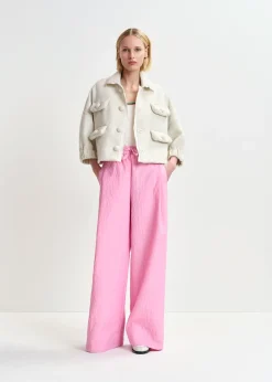 Essentiel Antwerp EA Hecks Cropped Jacket in Sour Cream