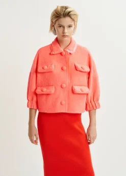 Essentiel Antwerp EA Hecks Cropped Jacket in Calypso Pink