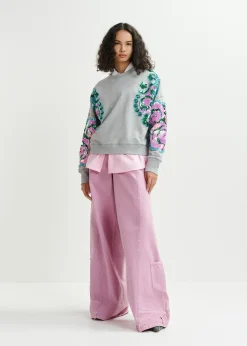 Essentiel Antwerp EA Hecrazy Embroidered Sweatshirt in Nimbus Cloud