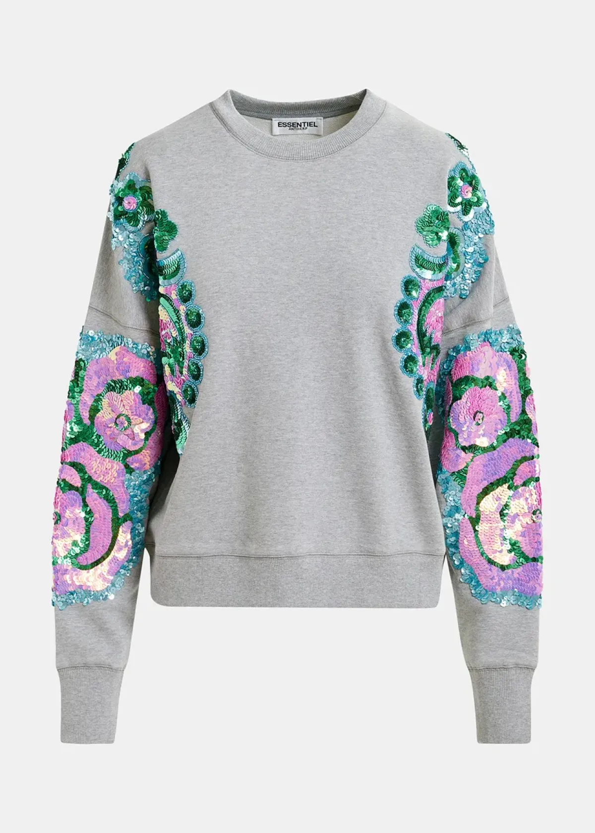 Essentiel Antwerp EA Hecrazy Embroidered Sweatshirt in Nimbus Cloud