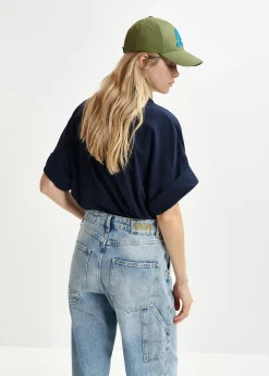 Essentiel Antwerp EA Hicecream Embroidered Tee in Dark Sapphire