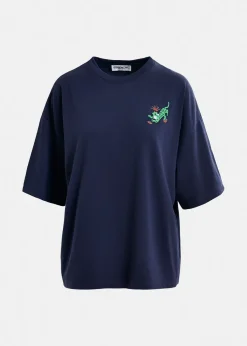 Essentiel Antwerp EA Hicecream Embroidered Tee in Dark Sapphire