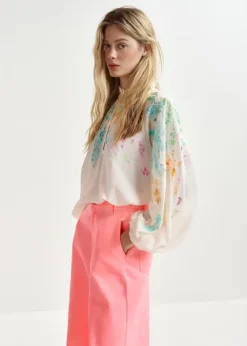 Essentiel Antwerp EA Hitrus Appliqued Top in Off White