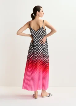 Essentiel Antwerp EA Hyacinth Pleated Maxi Dress in Virtual Pink