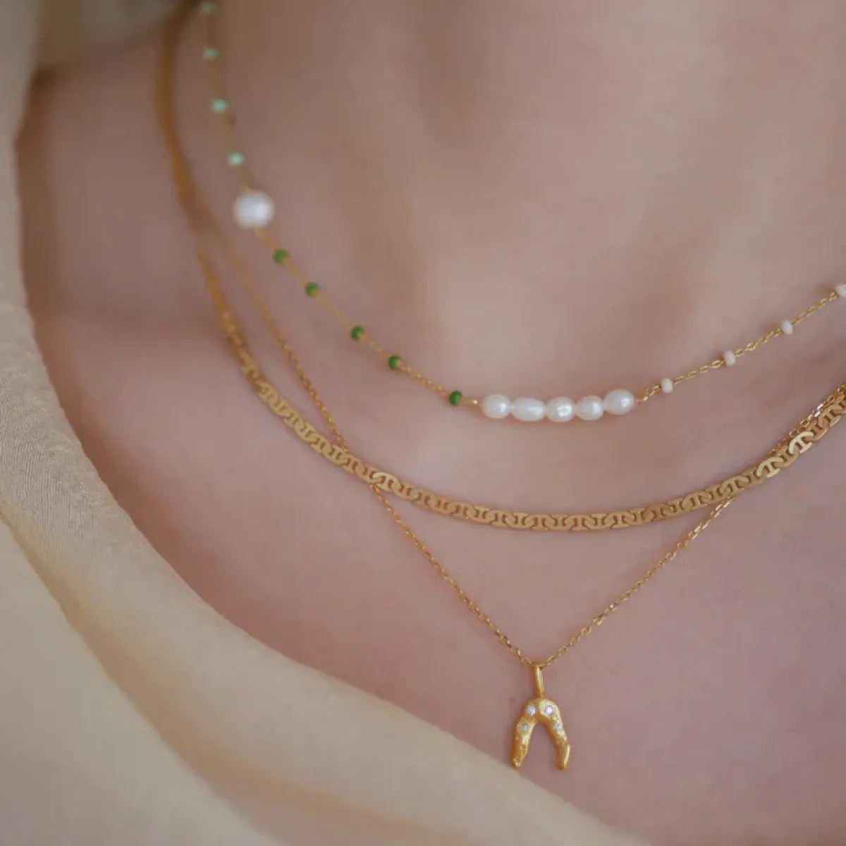 Enamel Copenhagen ENAMEL Lola Glory Necklace in Confident, Pearl