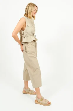 Emin Paul EP JK3109 Utility Vest Jacket in Beige