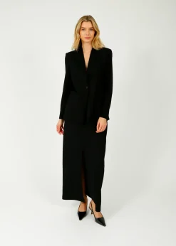 Harris Wharf London HW Superfine Merino Skirt in Black
