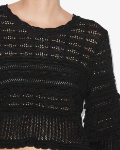 Marant Etoile IM Azelia Openwork Top in Black