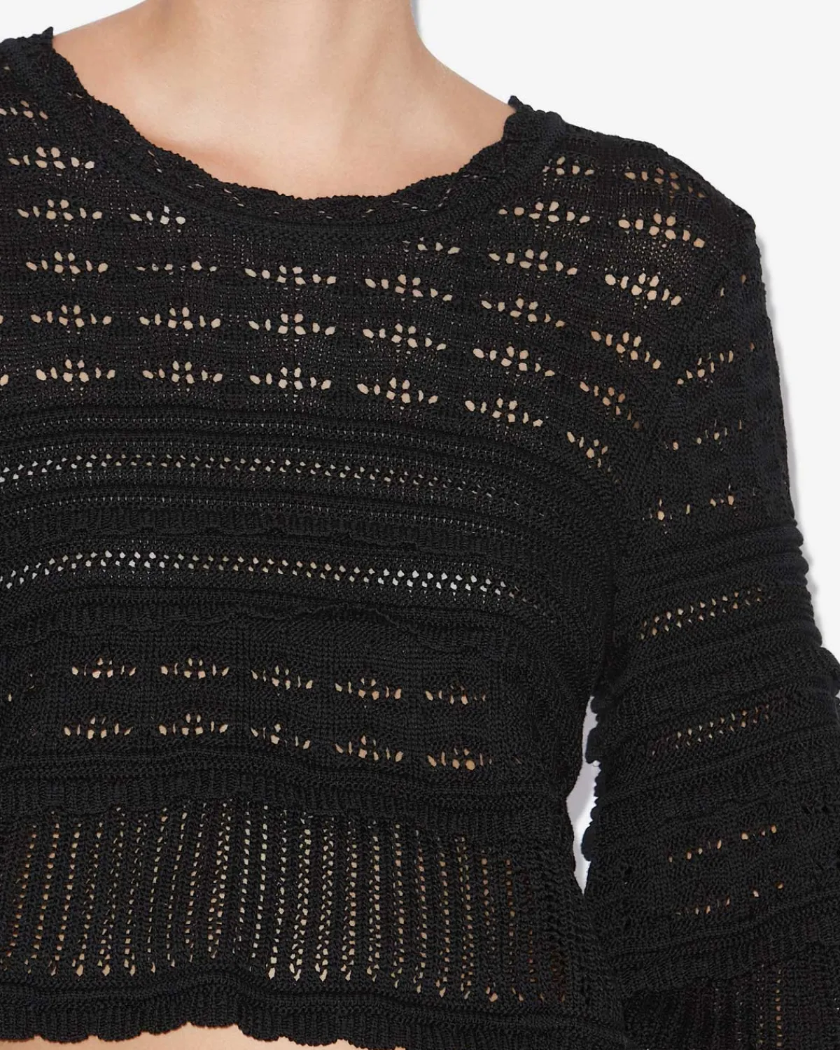 Marant Etoile IM Azelia Openwork Top in Black